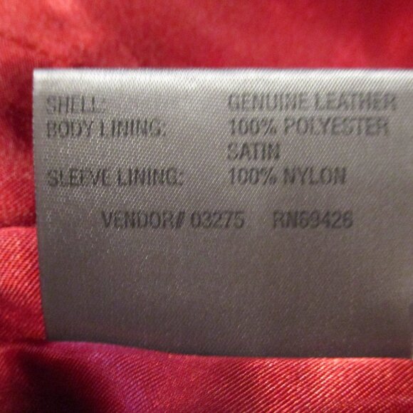 Wilson NEW Woman 1X Large Red Full Zip Pockets Luxury Italian Leather Jacket - Picture 9 of 12